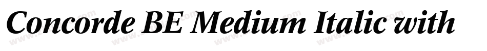 Concorde BE Medium Italic with Oldstyle Figures字体转换